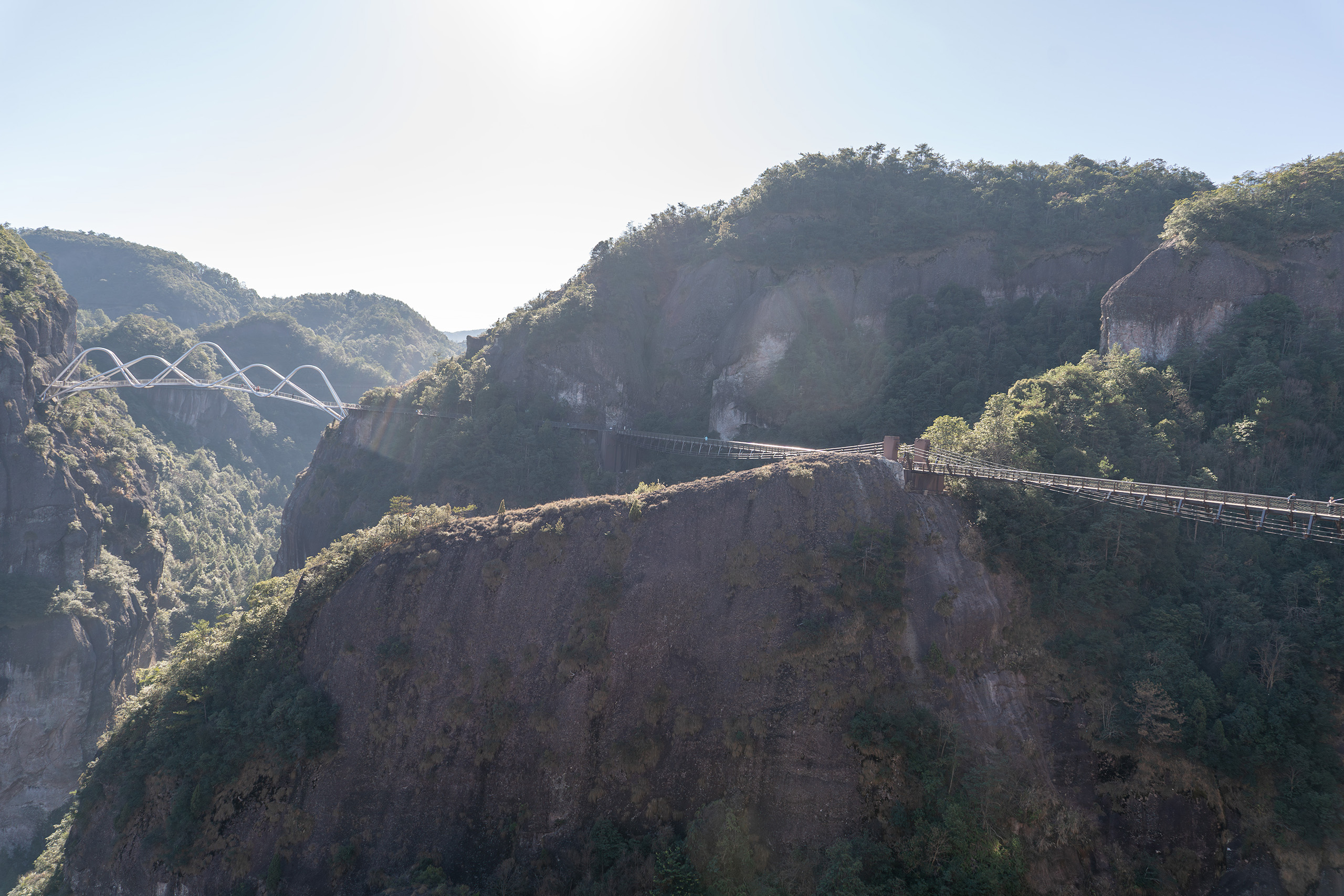 神仙居景区圆梦桥和卧龙桥